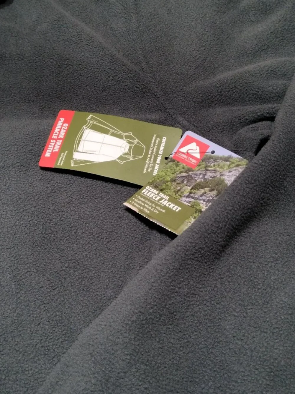 Ozark Trail Men's Polar Fleece soft warm Jacket Full Zip Gray size XXL Brand new
